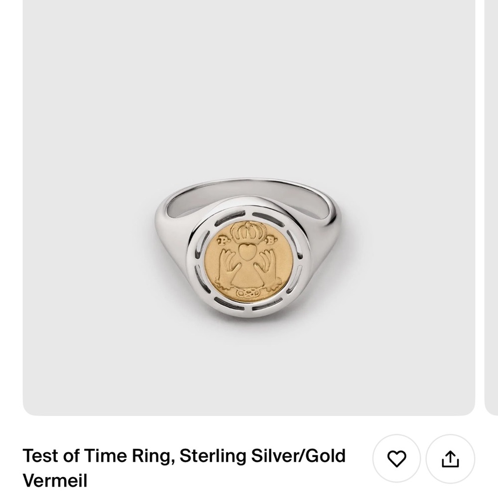 Miansai Sterling Silver/ Gold signet ring - men’s size 10 NWT